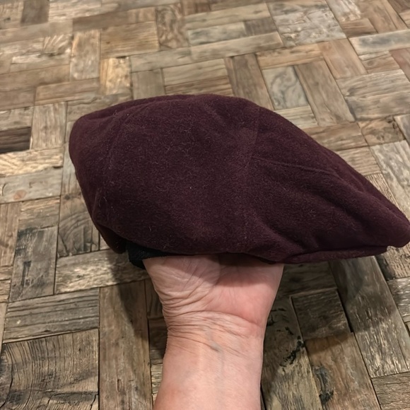Nautica Maroon Wool Newsboy Flat Cap - Picture 1 of 6